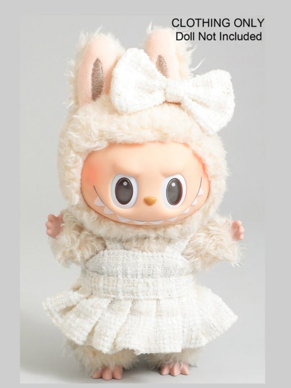 Labubu Designer Tweed Dress with Bow